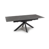 Logan 160cm Grey Sintered Stone Extending Dining Table - Pendle Village Furniture